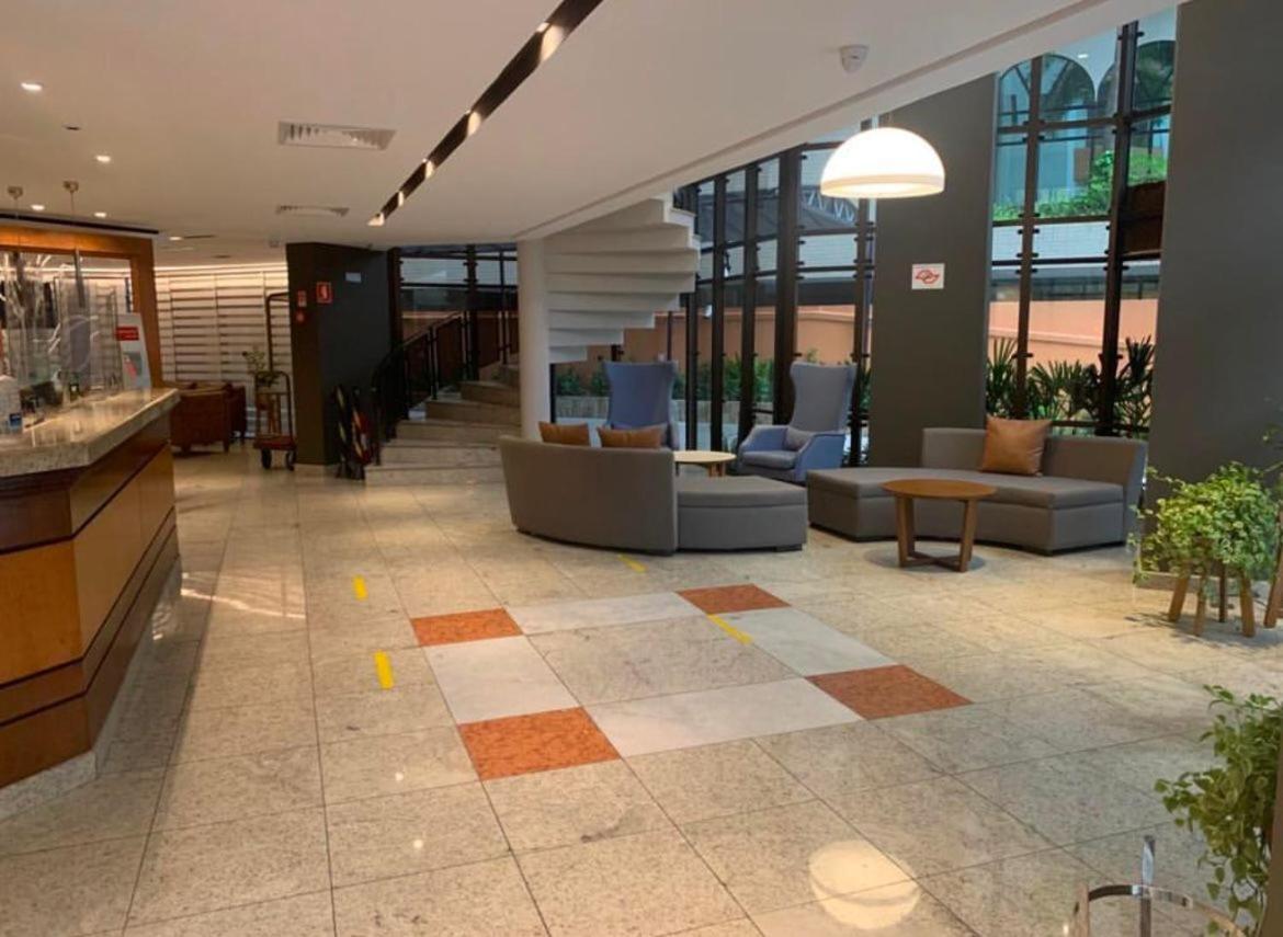 Flat No Hotel Cosmopolitan Com Estacionamento Gratis E Piscina Santos  Exteriör bild